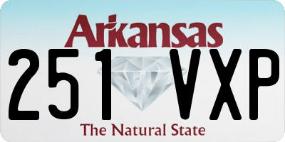 AR license plate 251VXP