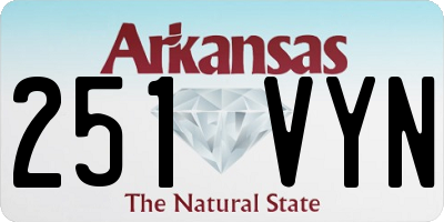 AR license plate 251VYN