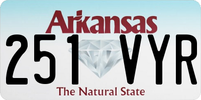AR license plate 251VYR