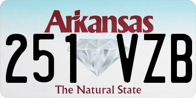 AR license plate 251VZB