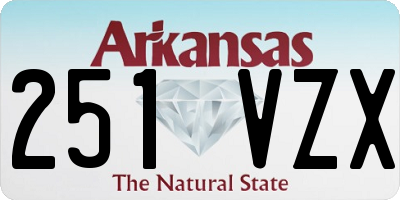 AR license plate 251VZX