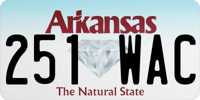 AR license plate 251WAC
