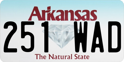 AR license plate 251WAD