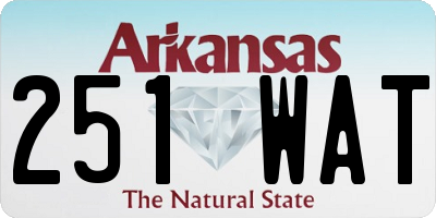 AR license plate 251WAT