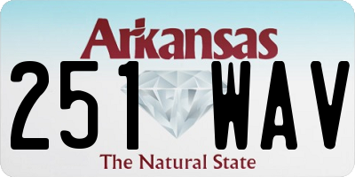 AR license plate 251WAV