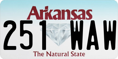 AR license plate 251WAW