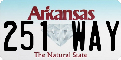 AR license plate 251WAY