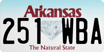 AR license plate 251WBA