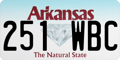 AR license plate 251WBC