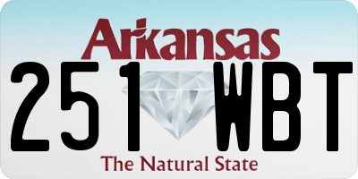 AR license plate 251WBT