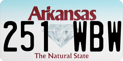 AR license plate 251WBW