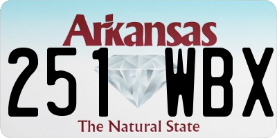 AR license plate 251WBX