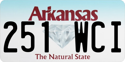 AR license plate 251WCI