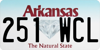 AR license plate 251WCL