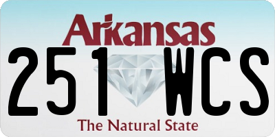 AR license plate 251WCS