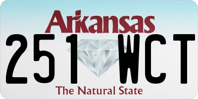AR license plate 251WCT