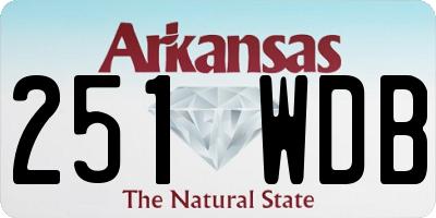 AR license plate 251WDB