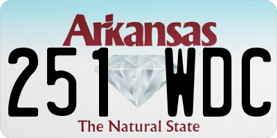 AR license plate 251WDC
