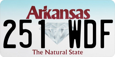 AR license plate 251WDF
