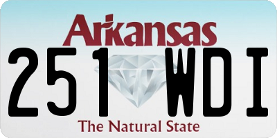 AR license plate 251WDI