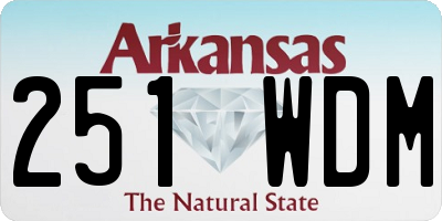 AR license plate 251WDM