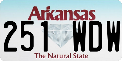 AR license plate 251WDW