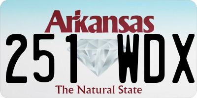 AR license plate 251WDX