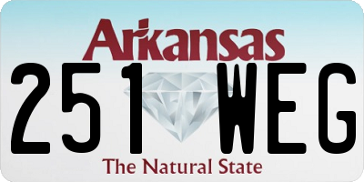 AR license plate 251WEG