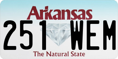 AR license plate 251WEM