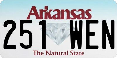 AR license plate 251WEN