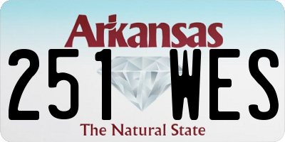 AR license plate 251WES