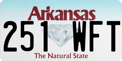 AR license plate 251WFT