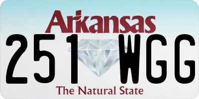 AR license plate 251WGG
