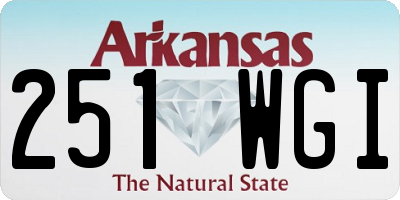 AR license plate 251WGI