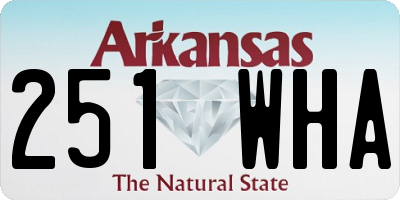 AR license plate 251WHA