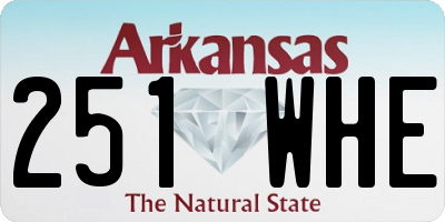 AR license plate 251WHE