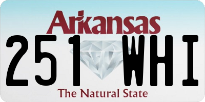 AR license plate 251WHI