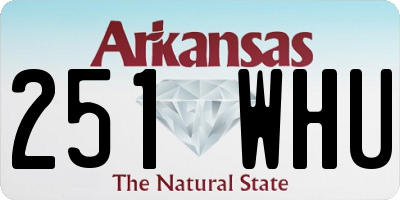 AR license plate 251WHU