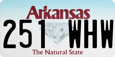 AR license plate 251WHW