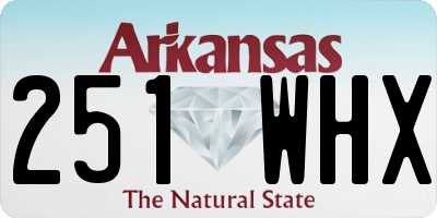 AR license plate 251WHX