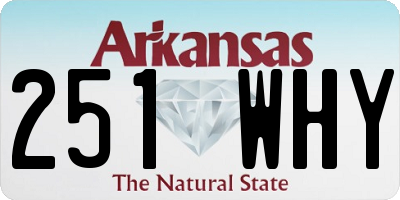 AR license plate 251WHY