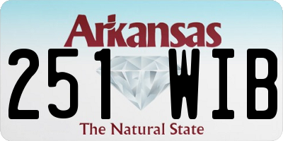 AR license plate 251WIB