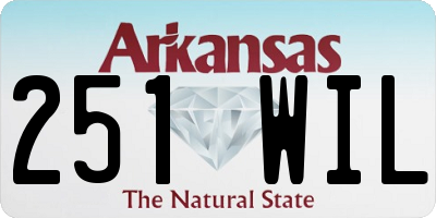 AR license plate 251WIL