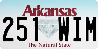 AR license plate 251WIM