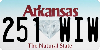 AR license plate 251WIW