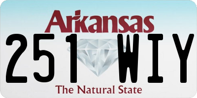 AR license plate 251WIY