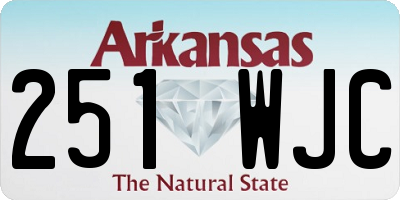 AR license plate 251WJC