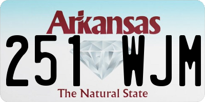AR license plate 251WJM