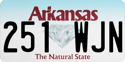 AR license plate 251WJN