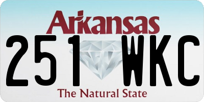 AR license plate 251WKC